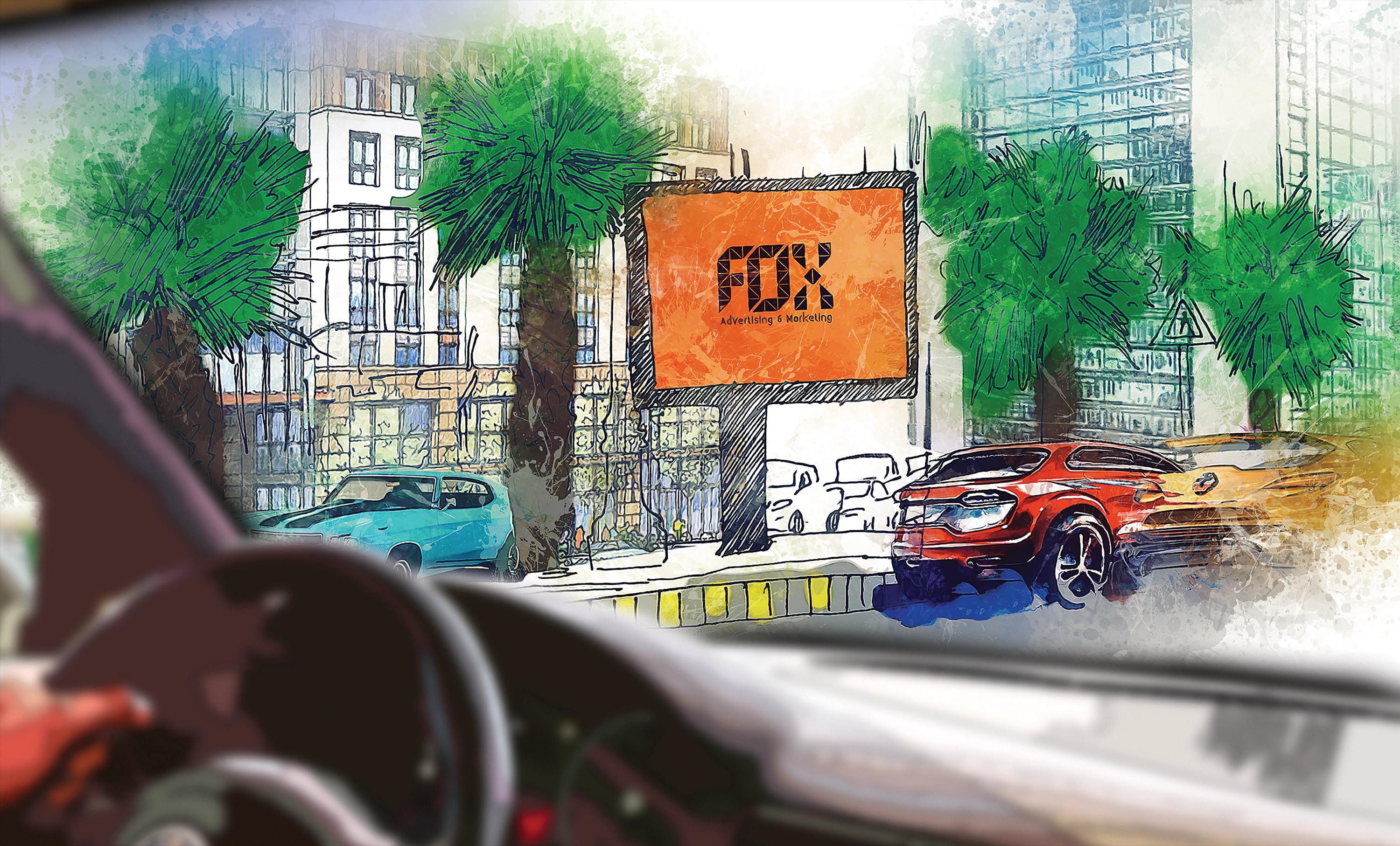 Hand Drawn Billboards project